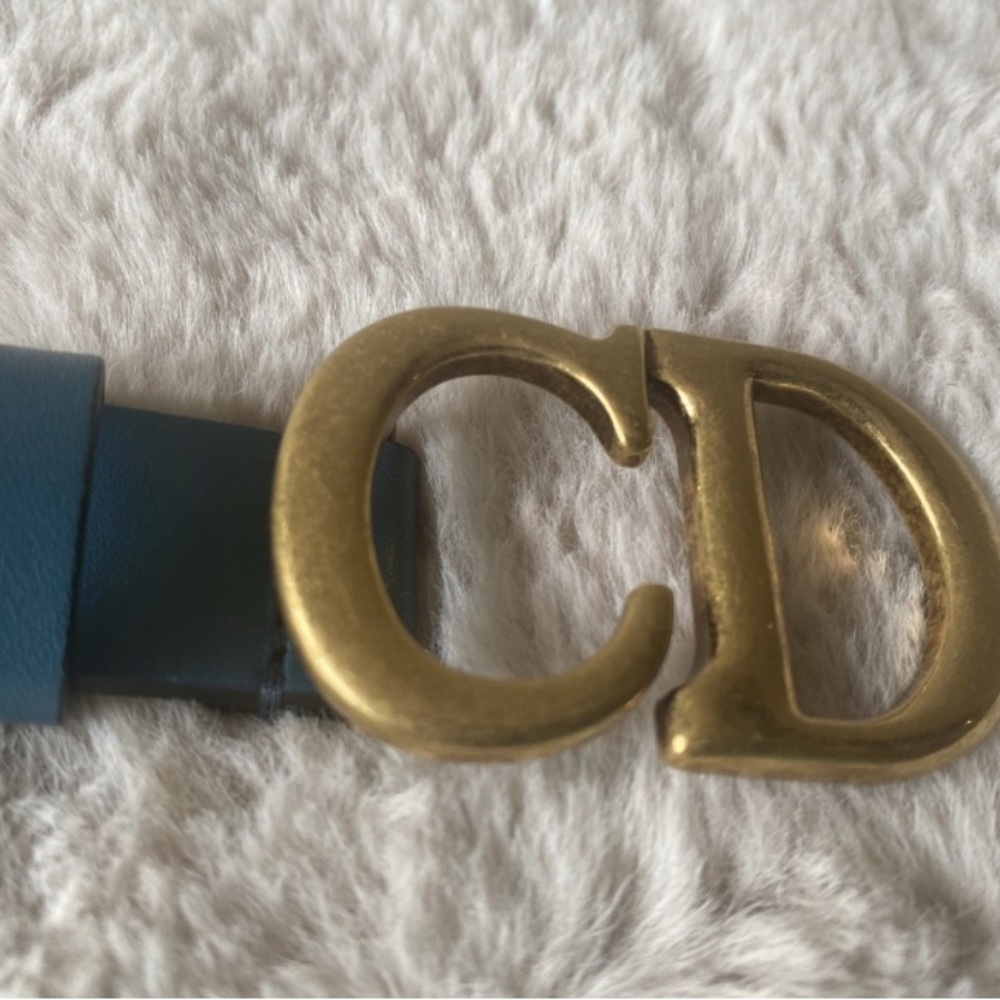 Dior Blue and Gold Women's Belt